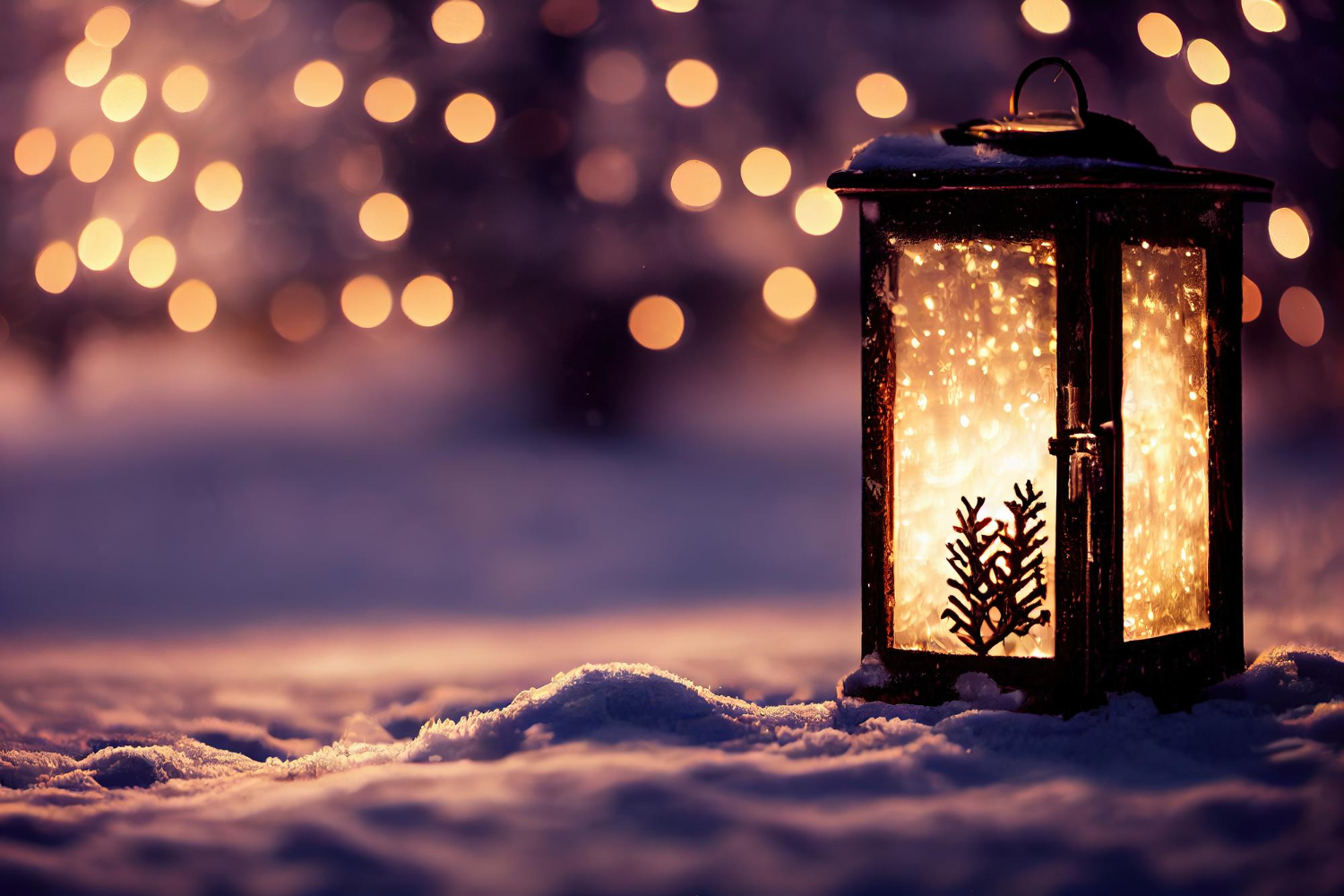 Weihnachtliche Stimmung mit Kerzen und Dekoration